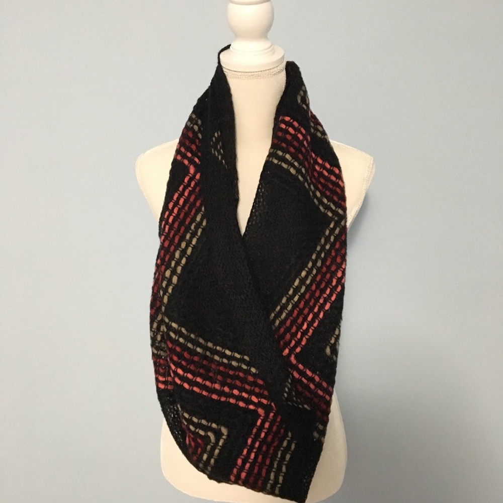 Dainty Hooligan Black/Pink/Tan Infinity Scarf